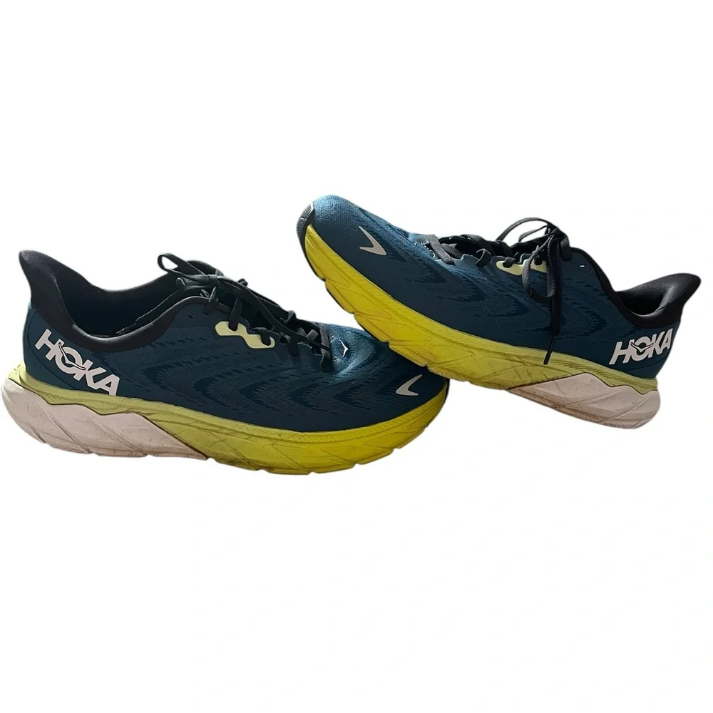 Hoka One One Arahi 6 Running Shoes Sneakers Men's 10.5D Teal/Blue‎ Gym Active✅